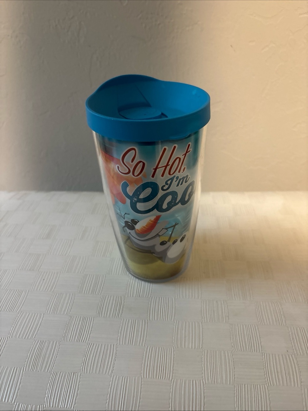 Tervis Blue Olaf Tumbler with Lid - 'So Hot I'm Cool' Design 16 ounce